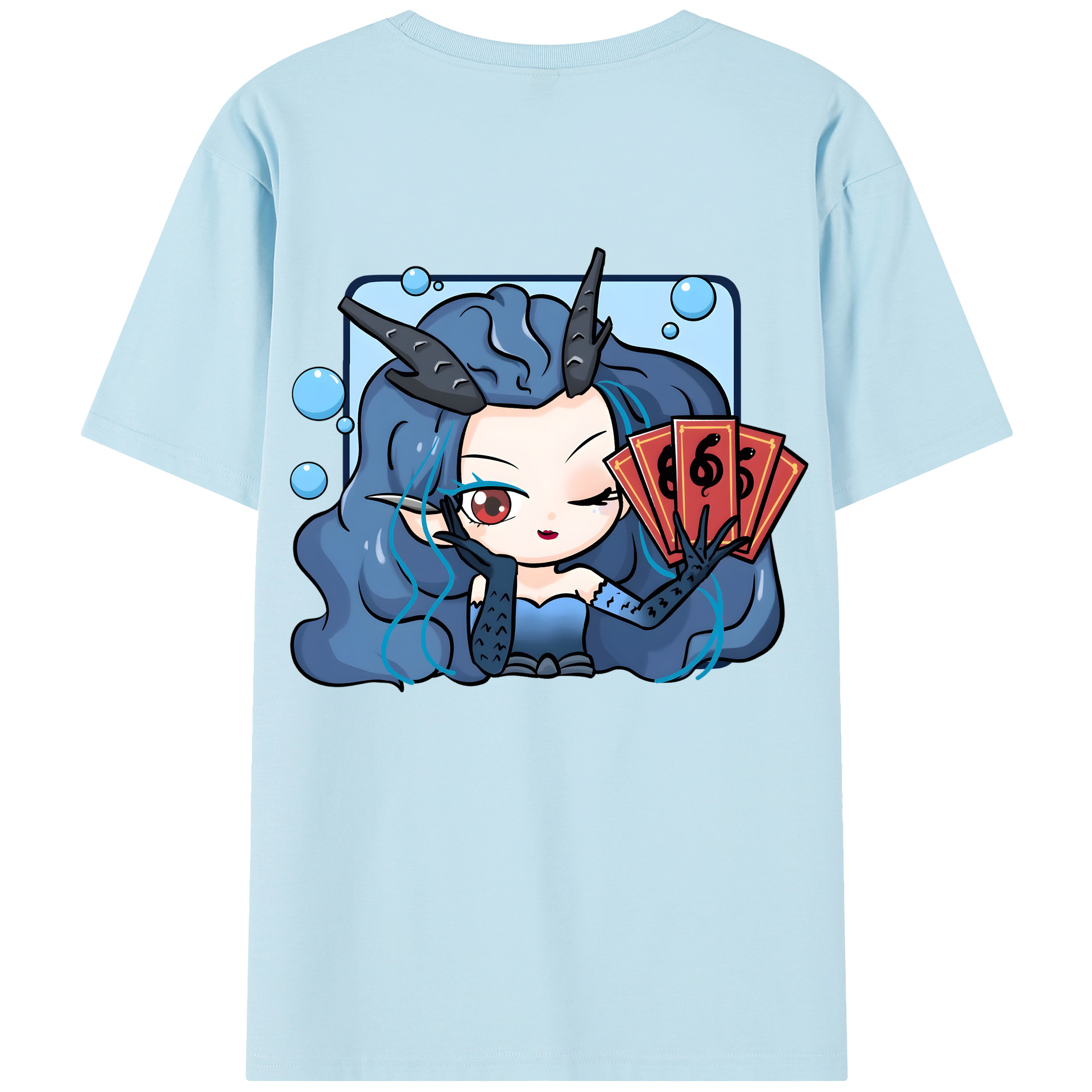 （画像用） Ne Zha 2 ナタ 魔童の大暴れ 綿100％半袖Tシャツ（背面プリント）